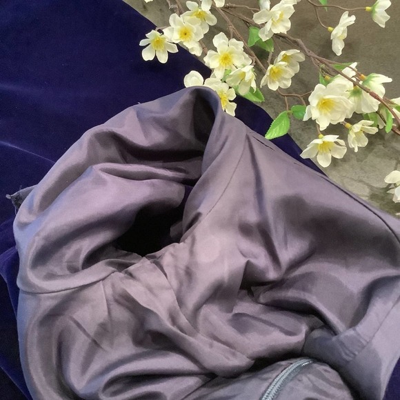 Vintage Liz Claiborne Velvet Strong Shoulder Embellished Keyhole Short Dress 90s - Picture 16 of 16